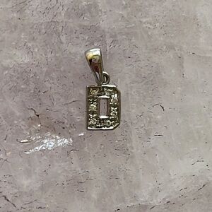 “D” initial necklace charm